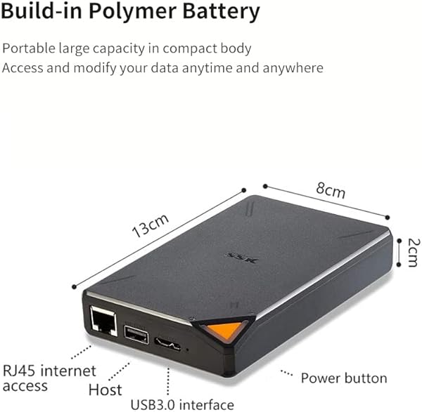SSK 1TB Wireless Portable NAS: Travel-Friendly Cloud Storage with Auto-Backup & SD Card Reader for iPhone, iPad & Laptops - Image 3