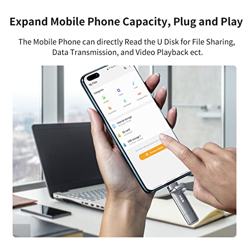 SSK 1TB USB Drive, External SSD USB Fast 550MB/s 2-in-1 Dual Drive USB Type C+ USB A 3.2 Gen2 Solid State Thumb Drive SSD Stick for iPhone 15/PS4/Android Phone/Tablet/Windows/Mac - Image 8