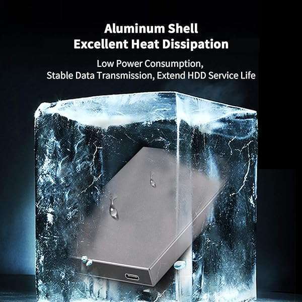 "SSK Aluminum 2.5" USB C 3.1 Gen 2 Hard Drive Enclosure for SATA HDD/SSD - UASP Compatible with PS4, Xbox, WD, Seagate" - Image 4