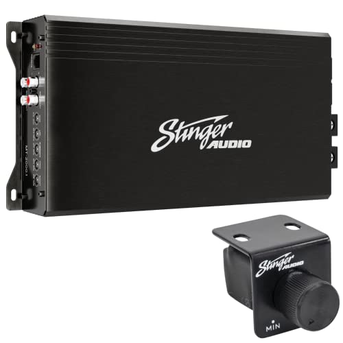 STINGER MT20001 2000W Monoblock Car Subwoofer Amplifier with Remote Bass Control & Filters