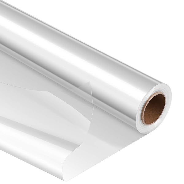 STOBOK Clear Cellophane Wrap Roll 31.5 in x 100 Ft 3 Mil Thick Transparent Film for Flowers Craft and Basket Packing