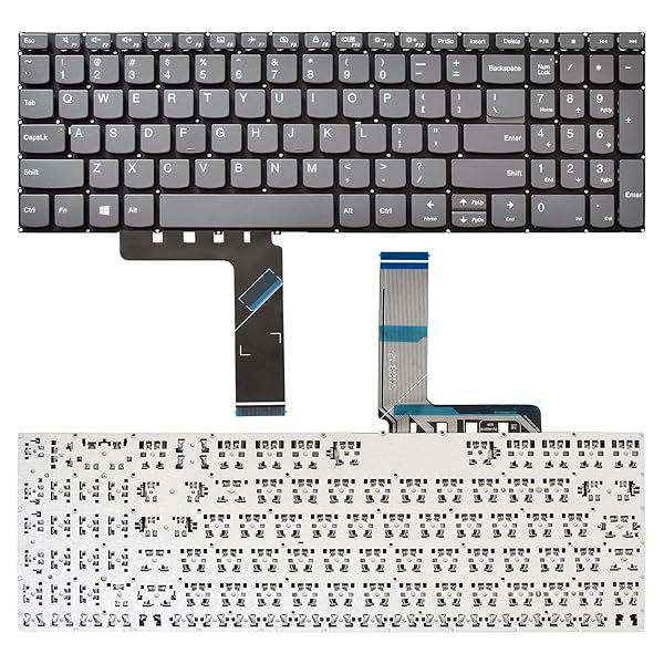 SUNMALL Keyboard Replacement for Lenovo Ideapad 3 330S V130 US Layout Grey No Frame