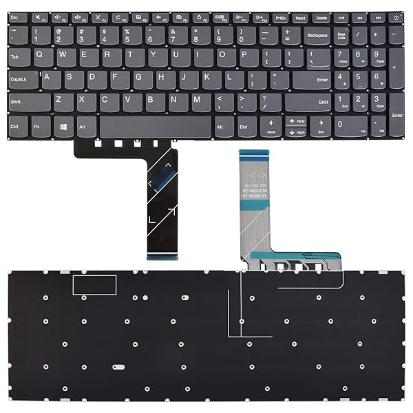 SUNMALL SUNMALL Replacement Keyboard for Lenovo V145 V320 IdeaPad 130 320 US Layout Grey No Frame