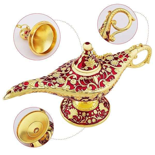 Vintage Aladdin Lamp - Rare Collectible Genie Wishing Light for Home Decor, Parties & Gifts - Image 8