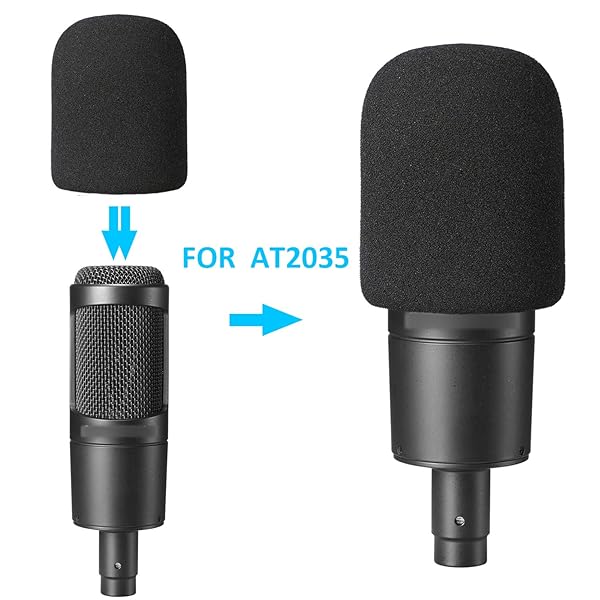 SUNMON AT2035 Windscreen Cover Mic Pop Filter Foam for Audio Technica AT2035 Microphone for Clear Sound Quality - Image 3