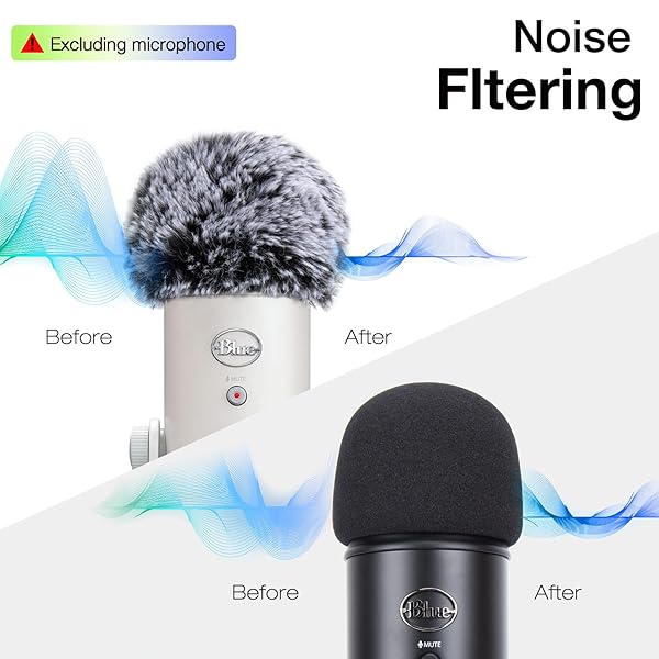 2-Pack SUNMON Blue Yeti Pop Filter & Foam Covers for USB Microphone - Ultimate Sound Quality Upgrade - Image 6