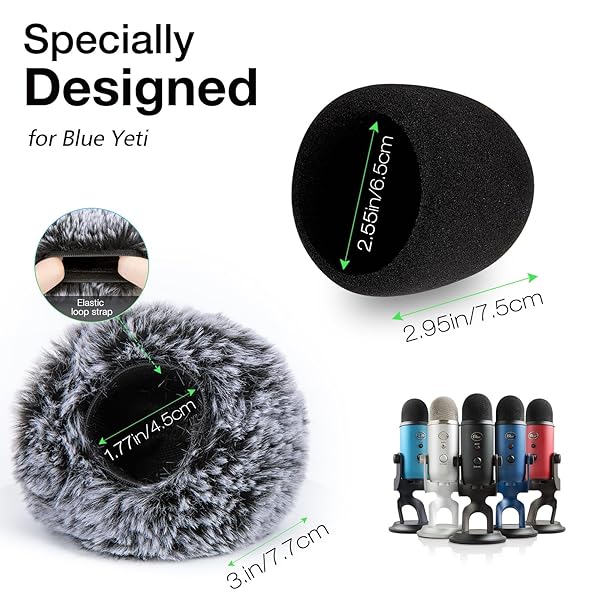 2-Pack SUNMON Blue Yeti Pop Filter & Foam Covers for USB Microphone - Ultimate Sound Quality Upgrade - Image 7