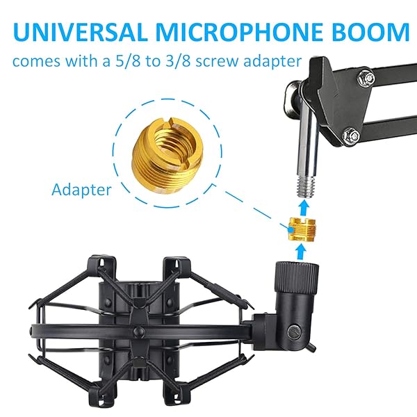 Buy SUNMON SM58 Microphone Shock Mount with Foam Windscreen & Pop Filter - Vibration & Noise Absorption for SM58-LC & SM58-CN - Image 7
