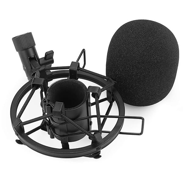 Buy SUNMON SM58 Microphone Shock Mount with Foam Windscreen & Pop Filter - Vibration & Noise Absorption for SM58-LC & SM58-CN - Image 3