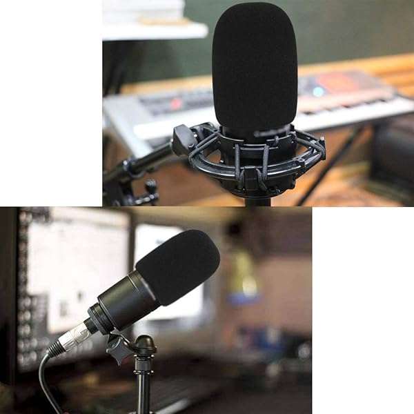 Buy SUNMON Windscreen Foam Cover for Audio-Technica AT2020 & Compatible Microphones - Black Pop Filter - Image 6