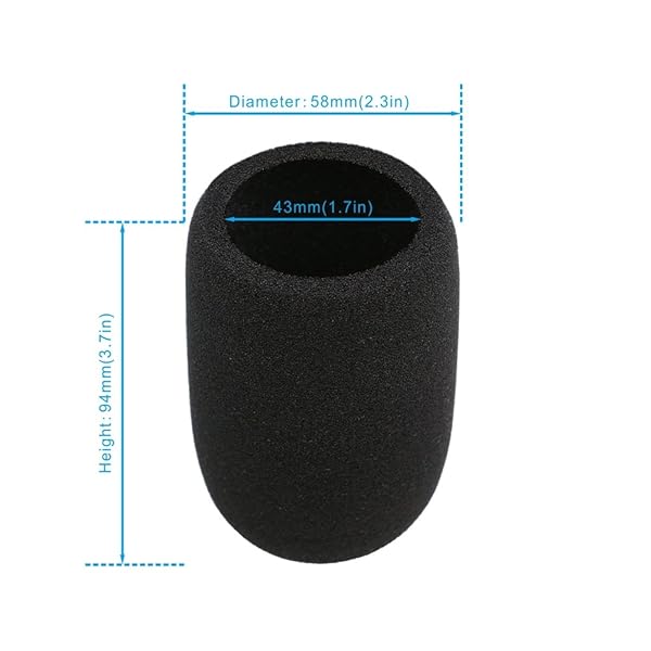 Buy SUNMON Windscreen Foam Cover for Audiotechnica AT2020 - 2 Pack Pop Filter for Studio Microphones - Image 6