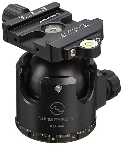 Sunwayfoto XB-44 Tripod Ball Head: Arca Compatible, 88lb Max Load, Low COG for Stability