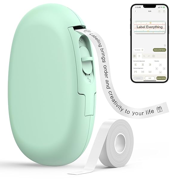 SUPVAN SUPVAN E10 Bluetooth Label Maker: Waterproof, Inkless, 35 Fonts & 1k+ Icons for Home, Office & School Organization