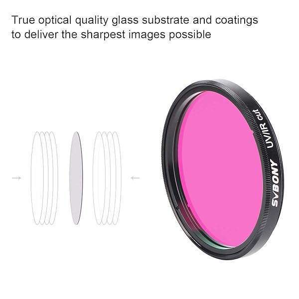 SVBONY Telescope Filter UV IR Cut Block Filter Infra Red Filter CCD Camera for Astrophotography Telescope UV Filter 2 inch Threads for DSLR Camera - Image 5