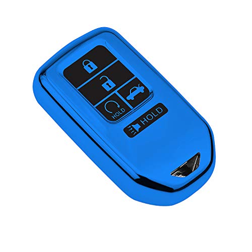 SZJYLTC Blue 5 Button Smart Key Fob Case Cover for Honda Accord Civic Pilot CR-V HRV 2019
