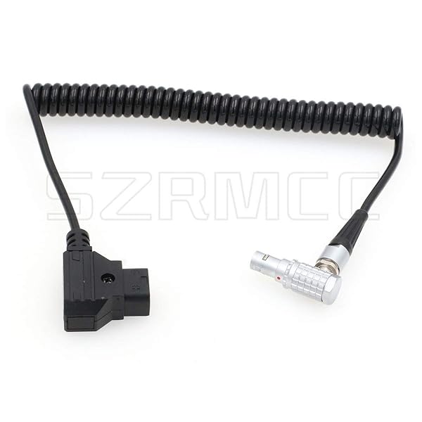 SZRMCC Dtap 2 Pin Male to 0B 6 Pin Coiled Power Cable for DJI Wireless Follow Focus Motor Unit