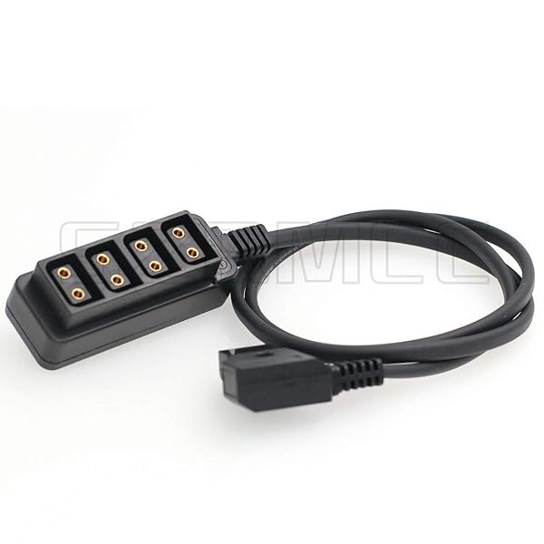 SZRMCC D-tap Male to 4 Port D-tap Female Hub Splitter Power Cable for Anton Bauer V-Mount Battery Straight Cable