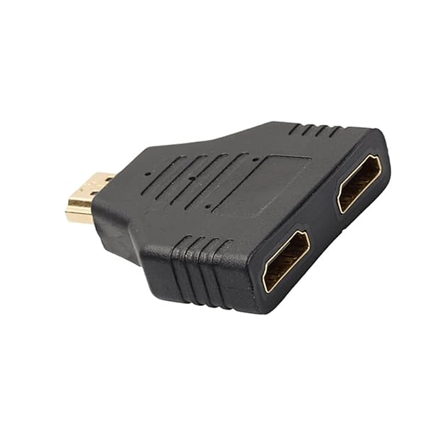 HDMI 1 in 2 Converter 1080P - Male to Dual HDMI Female Splitter Adapter for DVD & Audio