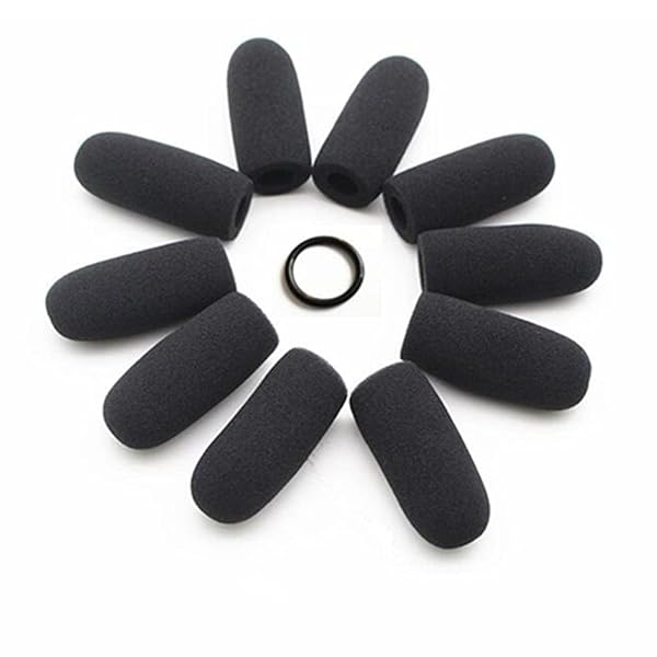 Saidbuds 10 Pack Soft Mic Foam Covers for David Clark M-4/M-7 & Lightspeed Headsets - Premium Windscreens