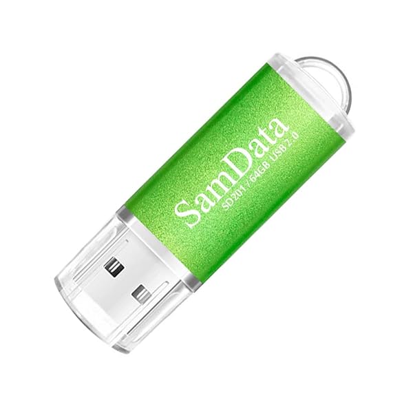 SamData 3-Pack 64GB USB Flash Drives - USB 2.0 Thumb Drives in Green, Black & Blue for Easy Data Storage - Image 4