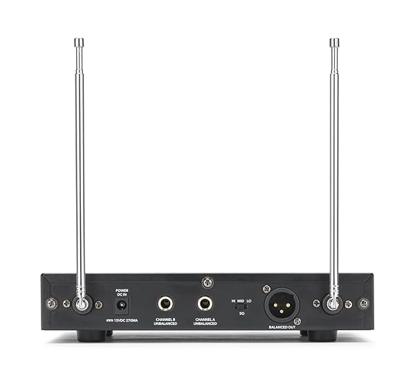 Samson Stage 200 Dual Channel Handheld VHF Wireless System with Two Q6 Dynamic Microphones for Clear Sound Performance - Image 5