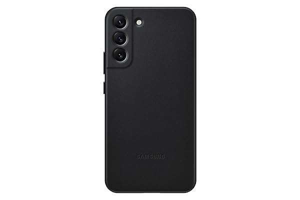 Samsung Galaxy S22+ Leather Cover - Premium Shockproof Case with Camera Protection, Slim Elegant Design, Black - US Version
