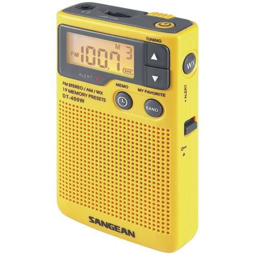 Buy Sangean DT-400W AM/FM Digital Weather Alert Pocket Radio - Compact & Reliable in Yellow