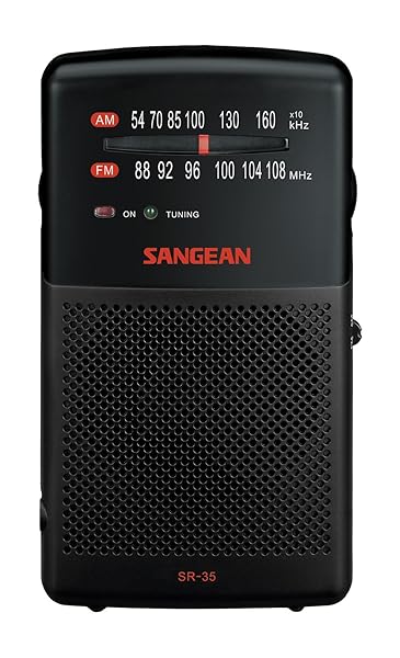 Buy Sangean SR-35 AM/FM Pocket Analog Radio - Compact, Stylish & High-Quality Sound in Black