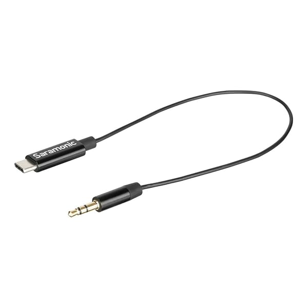 Saramonic SR-C2001: 3.5mm TRS to USB-C Adapter for iPhone 15, Android, iPad & More - Record High-Quality Audio!
