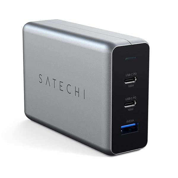Satechi 100W USB C PD Compact GaN Charging Station for MacBook Pro Air iPad Pro iPhone 16 Pro Max 16 Plus