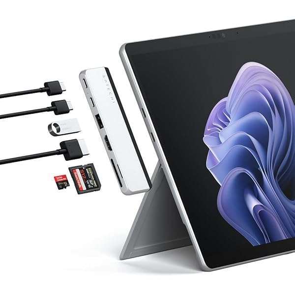Upgrade Your Surface Pro 9 with Satechi Dual USB-C Hub: 4K HDMI, USB4 Pass-Through & More!