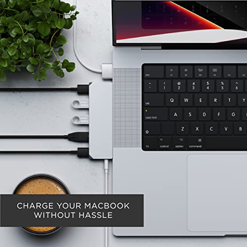 Buy Satechi USB C Hub Pro Mini: Multiport Adapter for MacBook Pro/Air M1 M2 M3 - USB4, USB-A, Ethernet, Audio Jack - Image 4