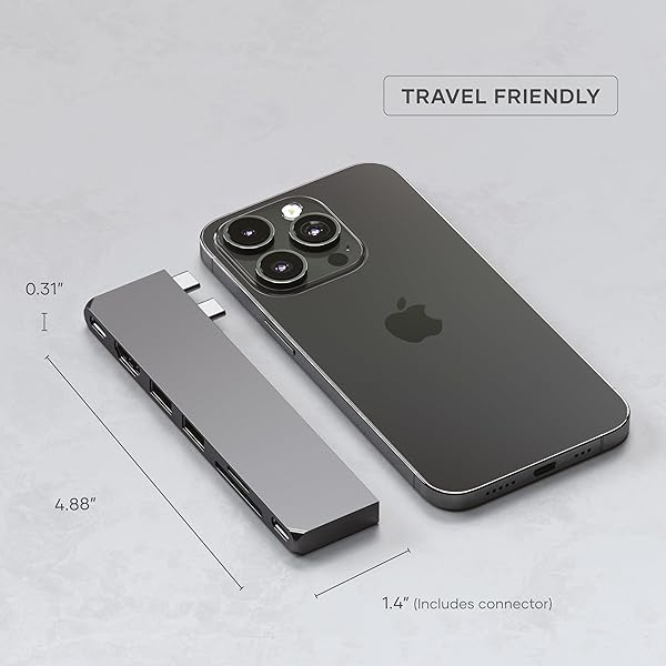 Satechi USB C Hub Pro 7-in-1 Adapter: 100W PD, 4K HDMI, USB4, for MacBook M1 M2 M3 - Space Gray - Image 9