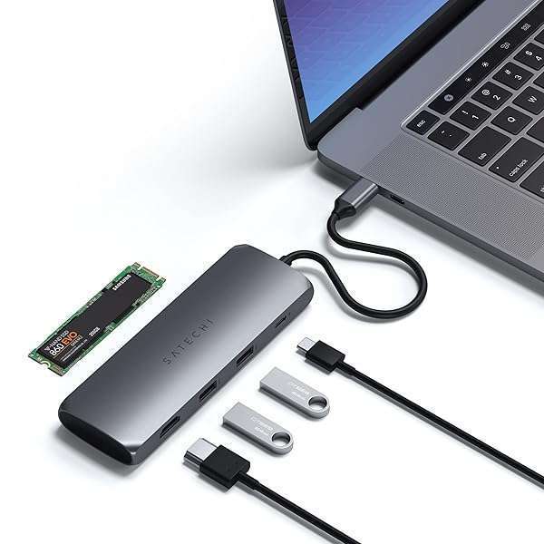 Satechi USB C Hub: 4K HDMI, 100W PD Charging, M.2 SSD Support for MacBook Pro/Air M1 M2 M3 & More - Image 3