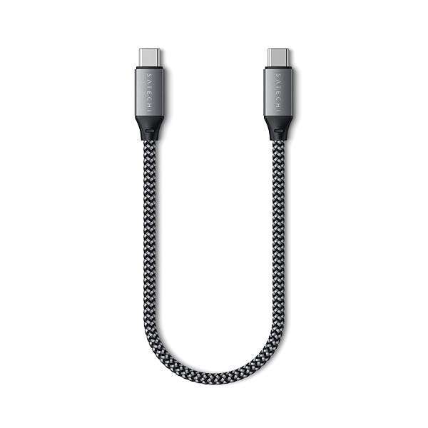 Satechi USB C to USB C Cable 100W  Compatible with iPhone 16 Pro Max/16 Pro/16/16 Plus, iPad Mini 6/Pro 2021, iPad Air 4, MacBook Pro 2020, Samsung Galaxy S23, Switch and More (10in/25cm)