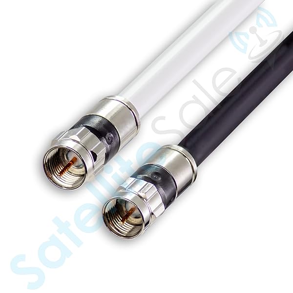 Buy 200ft SatelliteSale 75Ohm RG-6/U Coaxial Cable with F-Type Connector - Indoor/Outdoor Universal Black Wire - Image 8