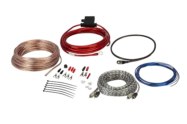 Scosche Scosche ICAK10 10 Gauge Hybrid Amp/Subwoofer Wiring Kit - Complete 2-Channel Install with Twisted Pair Cables & Fuse Holder