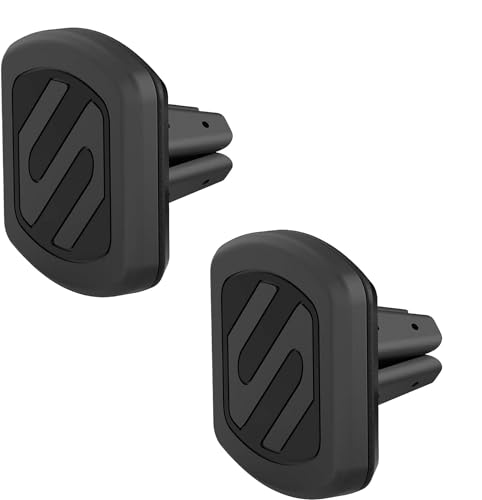 Scosche MAGVM2B MagicMount: Universal Magnetic Phone Mount for Car Air Vent - Strong Hold for iPhone, Samsung & More (2-Pack)