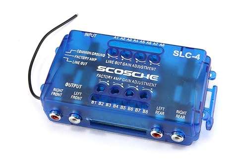 Scosche SLC4 Line Output Converter: Upgrade Car Audio with 4CH LOC & RCA for Premium Sound