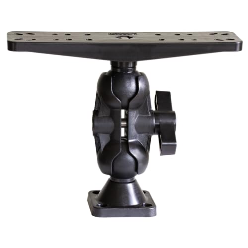 "Scotty 173 2-1/4" Ball Mount with Fish Finder/Chart Plotter Plate - Durable & Versatile Marine Accessory"