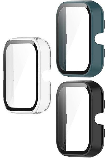 TenCloud Screen Protector for Amazfit Bip 3 Pro Full Protection Smartwatch Accessories Scratch Resistant Black Green Clear