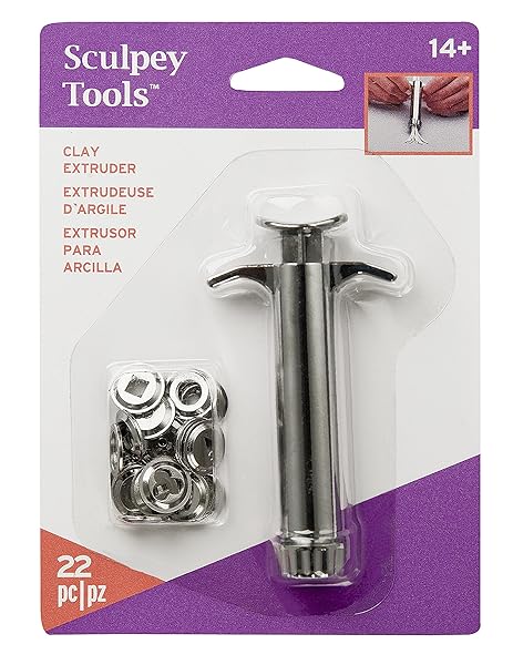 20-Piece Sculpey Tools Clay Extruder Set: Durable Die Cast Steel for DIY Polymer Clay Projects - Perfect for All Skill Levels!