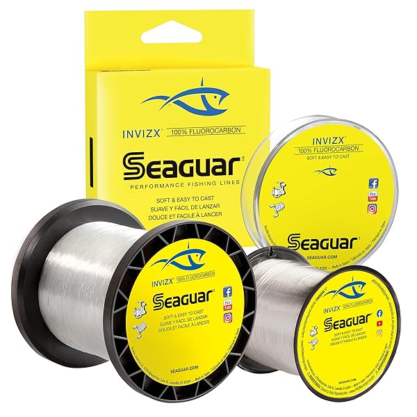Seaguar InvizX 100% Fluorocarbon Fishing Line 10lbs, 600yds - Best Freshwater Choice!