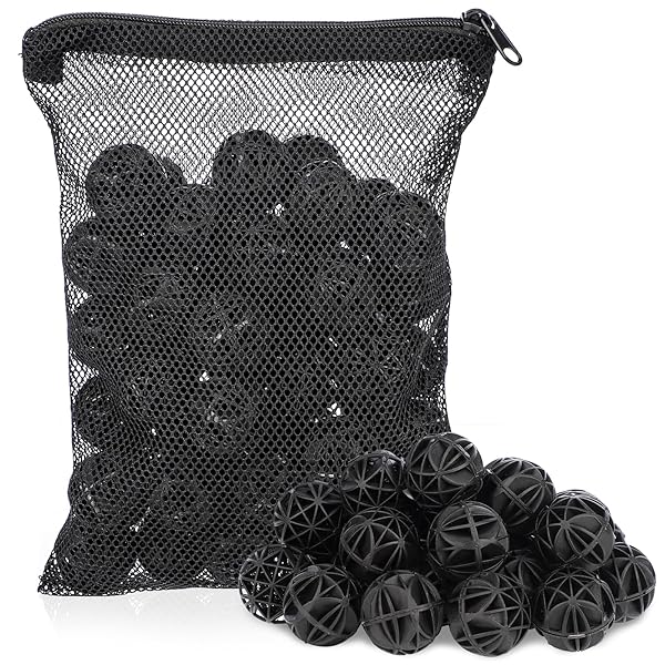 Segarty Segarty Aquarium Bio Balls, 1 inch Koi Pond Filter Media Bio Ball with Sponge for Aquarium Filter Canister Filter Biological Filtration for
