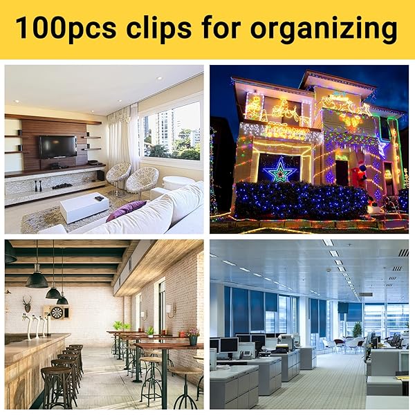 Segarty Cable Clips White, 100 PCS Small Self Adhesive Wire Ties Holder Adjustable Cords Organizer Clamps Ideal Cord Management for Hanging Tidying - Image 7