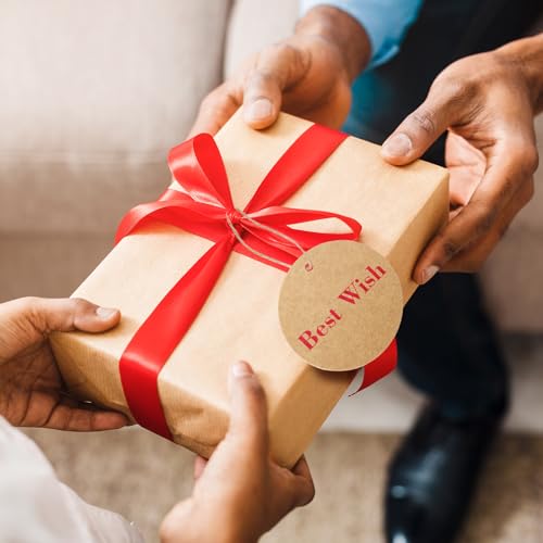 Segarty Circle Gift Tags - 100 PCS Brown Round Thick Kraft Blank Hang Paper Tags with 65 Feet Jute Twine for Craft Projects, Birthday Gifts, Greeting - Image 7