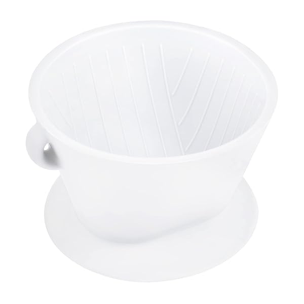 Segarty Camping Pour Over Coffee Maker, White Collapsible Silicone Coffee Dripper Single Cup with Storage Bag, Cone Filter Drip Holder, Slow Brewer