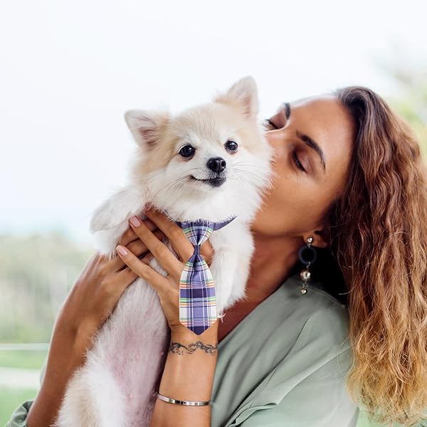 Segarty Small Dog Ties, 40 PCS Assorted Pattern Adjustable Pet Bow Ties for Small Dogs Bows Cats Grooming Bowties Puppy Neckties Festival Party - Image 5