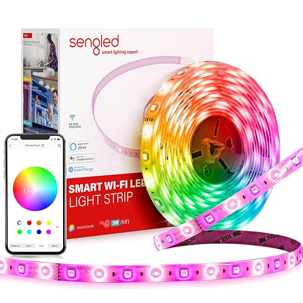 Sengled Smart Wi-Fi LED Multicolor Light Strip 3M No Hub Required Works with Alexa and Google Assistant High Brightness Adjustable Length - Image 2