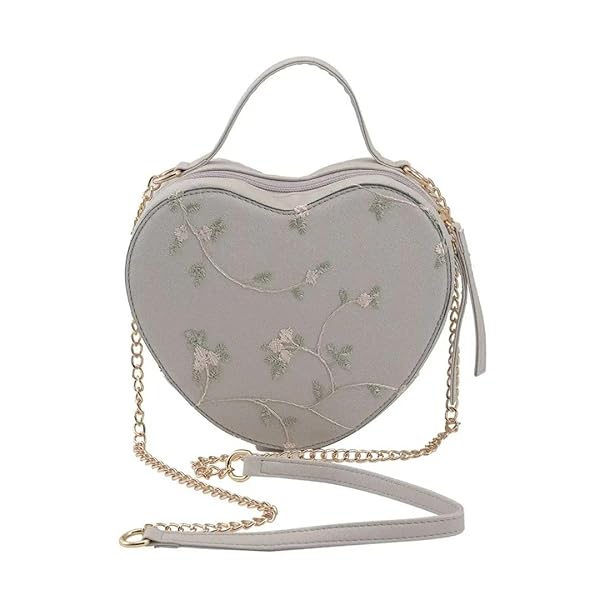 Shop LC Cute White Heart Purse: Faux Leather Crossbody Bag for Women - Perfect Christmas Gift!